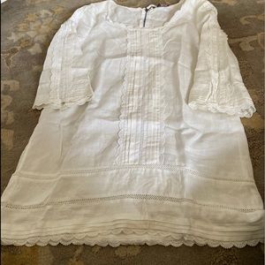 Juicy Couture white linen lace/ruffle summer dress